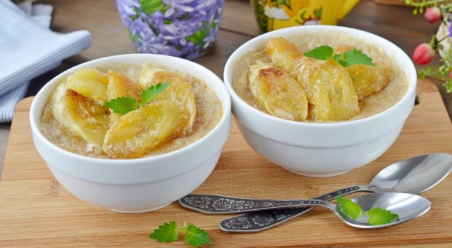 Овсяная каша с бананами